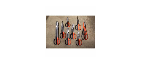 Seven Inch Straight Pattern Tin Snips Featuring Hella Sharp Hand Edged Blades For Slick Sheet Metal Cutting and Real Smooth Action