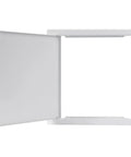 Heavy Duty Galvanized Steel Access Panel For Drywall Ceilings White Wall Cover With Slick Single Hand Latch, open view.