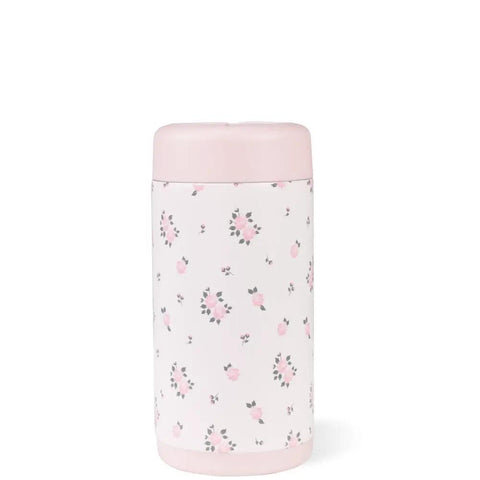 Slim Can Cooler For 12 Oz Cans, Stainless Steel Insulated Can Holder floral pink design