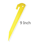 Nine Inch Plastic Tent Stakes Pack Of Twelve Heavy Duty Tent Pegs Made From Durable ABS Plastic Ideal For Camping Tents Inflatables Dog