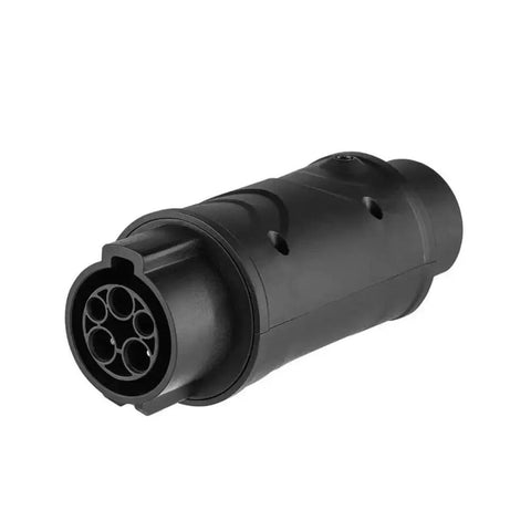 Type 1 To GBT EV Charger Adapter Supports 32 Amp 7 Point 4 Kw For Chinese Electric Vehicles Portable J1772 Wall Connector Converter, close-up view of the connector.