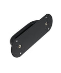 9 Inch Stainless Steel Barn Door Handle Black Heavy Duty Pull For Barn Doors And Home Rooms Easy Install Durable Hardware Beefy Construction With Smooth Surface Anti Slip Grip And Simple Mounting For Indoor Outdoor Use, angled view