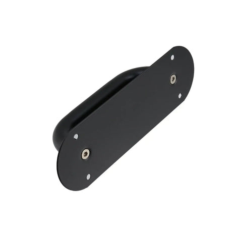9 Inch Stainless Steel Barn Door Handle Black Heavy Duty Pull For Barn Doors And Home Rooms Easy Install Durable Hardware Beefy Construction With Smooth Surface Anti Slip Grip And Simple Mounting For Indoor Outdoor Use, angled view