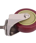 Heavy Duty Swivel Caster Set Of Four Polyurethane Wheel With Brake For Furniture Cart and Trolley Ready To Roll seamless glide red wheel