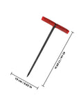 Badass Heavy Duty Steel Manhole Cover Lifter Hook Built With A Nifty T Handle to safely hoist storm drain grates, 45 cm.