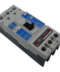 Pro Level Three Pole One Hundred Amp Circuit Breaker For Main Electrical Service Panels With Bulletproof Overload Protection And No Hassle Quick Snap Hardware Set showing front view with detailed labels.