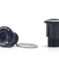 Beefy Black Steel Bike Rear Derailleur Screws For Direct Hanger Mounting Compatible With TX35 And TZ50 close-up view with washer.