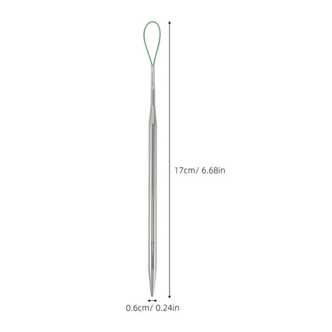 5 Piece Metal Drawstring Threader Kit For Hoodies And Garments Portable Elastic Cord Insertion Tool, 17cm silver threader