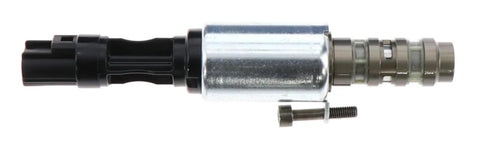 Side view of Ford 5.4L 3V VCT Control Solenoid 8L3Z-6M280-B OEM Replacement Solenoid Drop-In Plug-N-Play Universal Fit, black finish.