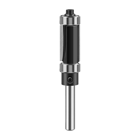 Top Tier 1 Inch Double Bearing Trimming Router Bit For Laminate And Woodworking Uses, High Strength Carbon Steel Cutter with Shank.
