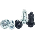 21 Piece Petal Shape Rivet Nuts Kit With Phillips Drive Heavy Duty Metal Nut Anchors For Strong Hold Expansion Design For Easy Install DIY Friendly For Automotive, Furniture, And Home Improvement Projects. steel petal anchors with screws