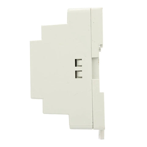 60W 24V DIN Rail Power Supply, Single Output AC DC Switching PSU DR-60-24, rail-mounted white aluminum case side view