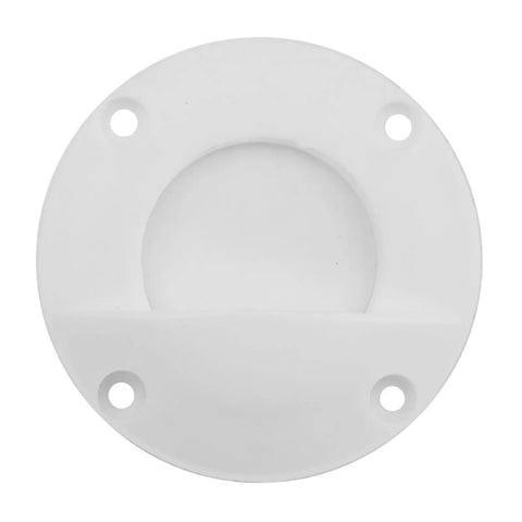 Transom Drain Valve For Boats, Nylon Scupper Drain With Deck Mounted Bung Stopper, Water Tight Boat Drain Valve, Top View