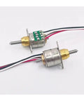 Two 5V 6V Precision Stepper Linear Actuators with Telescopic Screw Shaft, 10mm size, 6mm stroke, ideal for DIY CNC, Robotics, 3D Printing projects.