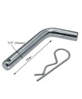 Built Tough Stainless Steel Trailer Hitch Pin Straight Up Easy Secure Fit Bent Receiver Lock with safety clip, 5/8 inch size.
