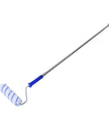 Heavy Duty Paint Roller Kit With Telescopic Extension Pole for Interior Walls and Ceilings with blue grip handle.