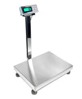 Heavy Haul Bench Shipping Scale Built Tough With 500 Lb Capacity And Spot On Zero Point One Lb Readability, stainless steel platform, visible display.