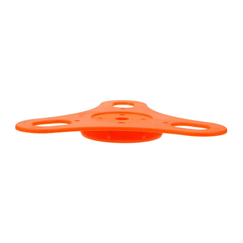 Front view of orange plastic 4 Pack Cup Sealing Machine Guard Stopper Roll Film Stopper Sealing Plate Easy Install Accessory