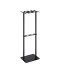 Heavy Duty Baseball Bat Stand With Badass Iron Frame Hella Tough Sports Equipment Rack For Game Room Gear Organizer And Electroplated Bat Display Holder Easy Setup - black iron frame rack