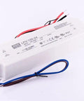 Beefy 100.8W 24V 4.2A Switching Power Supply IP67 Fully Encapsulated Universal AC Input Constant Voltage Minus Ten To Seventy Celsius CE FCC RoHS Certified Industrial Grade PSU For Harsh Environments, white sealed unit