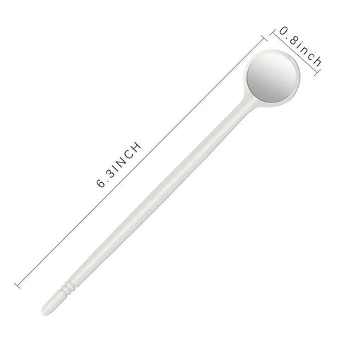 Pro Grade Dental Mouth Mirrors Pack Of 100 With Shiny Handles Anti Fog Intraoral Inspection Mirrors Individually Wrapped Ergonomic Angled Design For Easy Cheek Retraction Lightweight Clinic Quality, 6.3 inch mirror