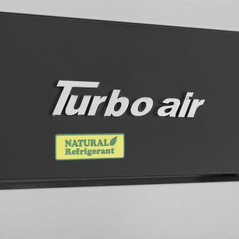 Heavy Duty Kickass Commercial Kitchen Workhorse Upright Refrigerator Featuring Rock Solid Construction logo and natural refrigerant label