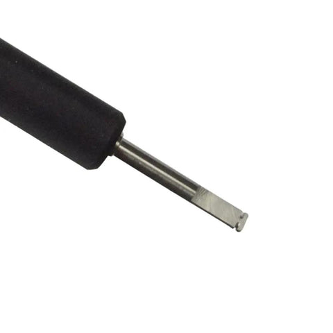 Hardworking Platen Roller R10085000 For SATO GL408E GL412E Thermal Barcode Printers close-up view showing metal tip and rubber handle.