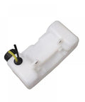 Fuel Tank Assembly For 44-5 Ground Drill And Earth Auger Engines, durable white plastic with black cap and hose.