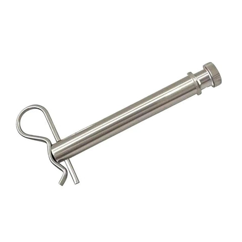 Stainless Steel Trailer Hitch Pin Replacement Kit for 2 Inch and 2.5 Inch Pins, No Fuss Install With Durable Clip to Keep Your Trailer Hitch Secure and Locked, Compatible With Most Standard Hitches. Stainless steel hitch pin with clip for trailer hitch retention