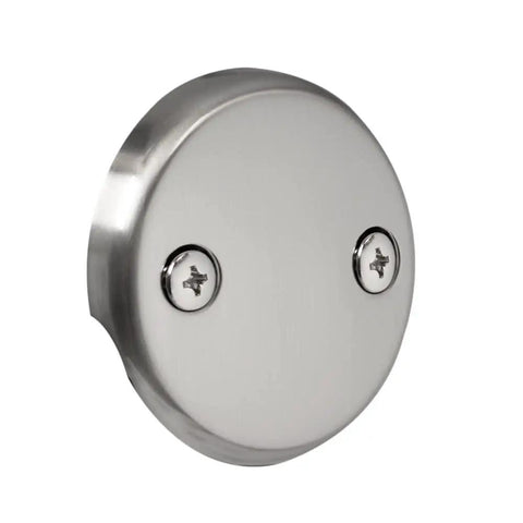 2-hole faceplate from Tubular Bathtub Waste And Overflow Assembly With 14 Inch 1-1/2 Inch Tubes White Finish ADA Approved Tip Toe Drain Plug