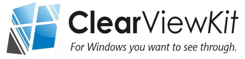 ClearViewKit logo with slogan 'For Windows you want to see through'