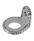 Bike Spring Fork With Twisted Ring For 1 Inch Steerer, 90 Degree Chrome Finish, Steel Construction, detailed chrome ring close-up