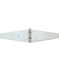 Heavy Duty Strap Hinge, 8 In, Steel, Zinc Plated With Weather Guard Protection And Offset Holes For Superior Strength, Deter Wood Stripping, Built Tough For Doors And Heavy Duty Gates, zinc-plated strap hinge with offset holes