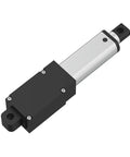 12V Small Linear Actuator With 30mm Stroke And 70N Load, Compact Electric Motor For Cabinets, Window Openers, And Robotics Projects, 33Lbs Max Force, Ideal For DIY Smart Home And Tight Spaces, black and silver body with mounting brackets