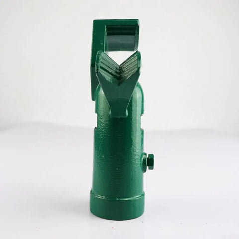Heavy Duty Electric Pipe Bender For 3/4 To One Inch Iron And Aluminum Alloy Tubing Quick Bend Tool front view in green steel.