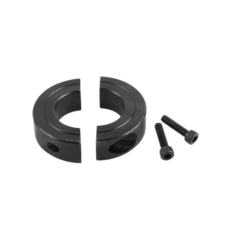 Heavy Duty Separable Carbon Steel Thrust Limit Ring For Shaft Collars 45 By 73 By 19 Mm With Split Clamp Design And Anodized Finish Providing Rock Solid Grip And Durability For Serious Shop Work And Heavy Load Mechanism Requirements Guaranteed. split carbon steel ring with screws