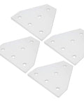Pack of 4 T Shape Aluminum Joining Plate 5-Hole Bracket For Aluminum Profiles - Vertical Joint Repair Plate Compatible With 2020 3030 4040