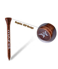 Natural Wood And Bamboo Golf Tees In Two Sizes 2 3 Quarter Inch And 3 1 Quarter Inch Pack Of 50 Or 120 For Reduced Friction And Side Spin Plus Stable Cup Head Black And Brown For Game Day, showing regular cup design detail.