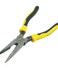 Beefy 8 Inch Needle Nose Pliers With Extended Handles For Extra Reach And Leverage Induction Hardened Cutting Edges High Leverage Design