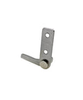 Damping hinge, stainless steel strip, side view with mounting plate and lever arm, 2.5 N.m torque