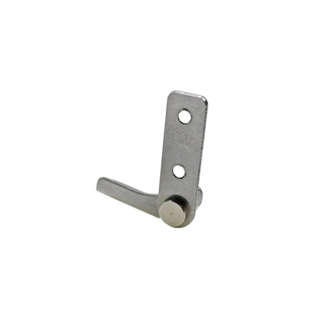 Damping hinge, stainless steel strip, side view with mounting plate and lever arm, 2.5 N.m torque