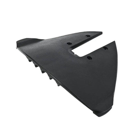 Whale Tail Hydrofoil Stabilizer For Outboard Motors 15 To 300HP Thrust Plate Fins in black ABS plastic, angled view