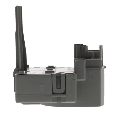 WR08X22874 Refrigerator Overload Relay Kit And Heavy Duty Compressor Starter side view showcasing gray component design.