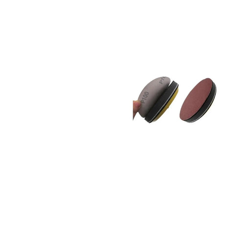 Built Tough Hook Loop Sanding Discs Featuring Premium Aluminium Oxide Paper In 1500 Grit Velcro Backing for smooth finish, showing hooks for attachment.
