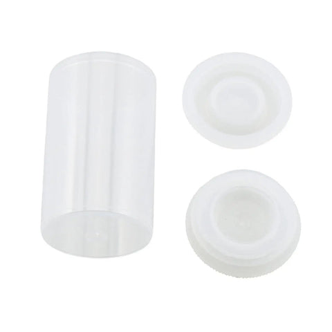 Clear Plastic Film Canister Set 33mm Outer Diameter, 20 Pack For Stash Worthy Storage Containers with lids shown separately