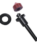 Three Piece Replacement Kit With Copper Bolts And Silicone Sleeves In Black And Red For Coffee Machines Replacement Internal Assembly Parts For Easy Maintenance And Reliable Fit. copper bolt, black sleeve, red washer