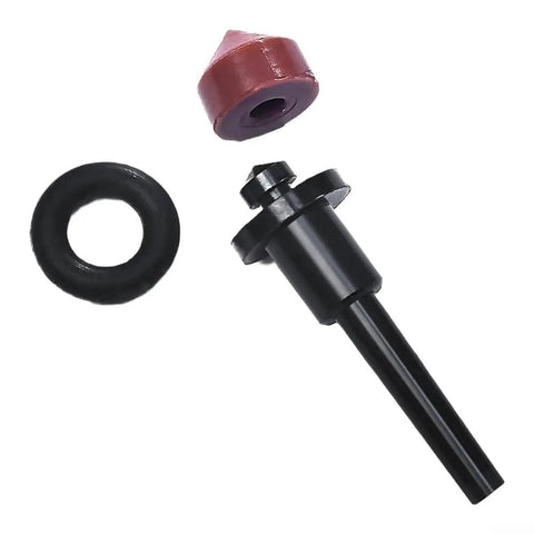 Three Piece Replacement Kit With Copper Bolts And Silicone Sleeves In Black And Red For Coffee Machines Replacement Internal Assembly Parts For Easy Maintenance And Reliable Fit. copper bolt, black sleeve, red washer