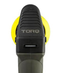Front view of TORQX Dual Action Random Orbital Polisher For Cars, Trucks And SUVs, Pro Grade Auto Buff Tool With 700W Motor