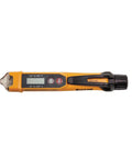 Non Contact Voltage Tester With IR Thermometer For HVAC Detects 12 To 1000 V AC With LED And Audible Alarms in close-up.