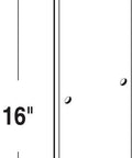 Diagram of J 4626 Door Push Plate Stainless Steel 4 Inch By 16 Inch Single Pack Built To Shield Doors From Scuffs And Dents